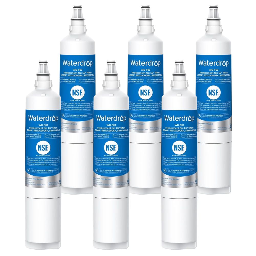 Enjoy Healthier Water with Waterdrop WD-F03 Replacement for LG® LT600P®